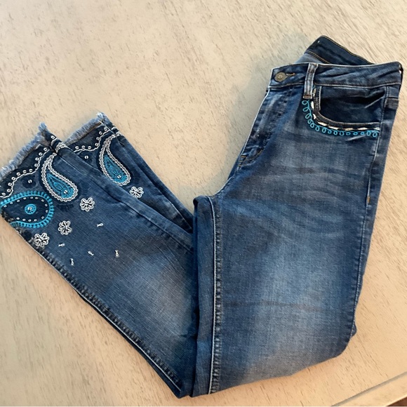 Desigual Embroidered Boho Jeans - Picture 2 of 7